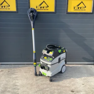 Festool dust extractor with long extraction hose and wand attachment