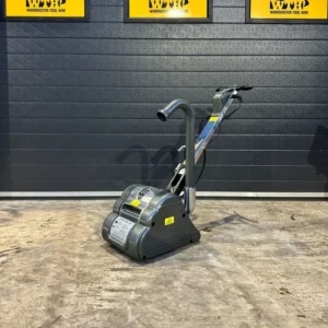 Floor sander on a workshop floor
