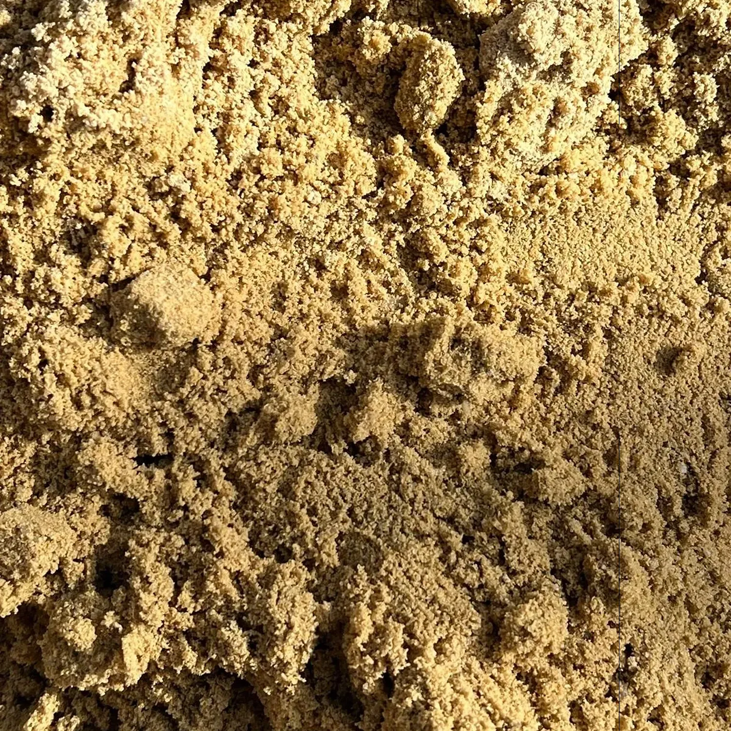 Close-up of coarse sand with small clumps and grains